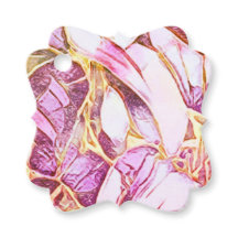 Pretty Pink Colors And Faux Gold Flower