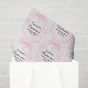 Pretty Pink Confirmation Party Personalized Tissue Paper
