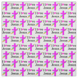 PRETTY PINK CROSS CHRISTIAN FABRIC