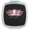 Pretty Pink Crown Compact Mirror