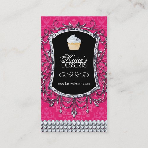 Pretty Pink Cupcake Bakery Business Card
