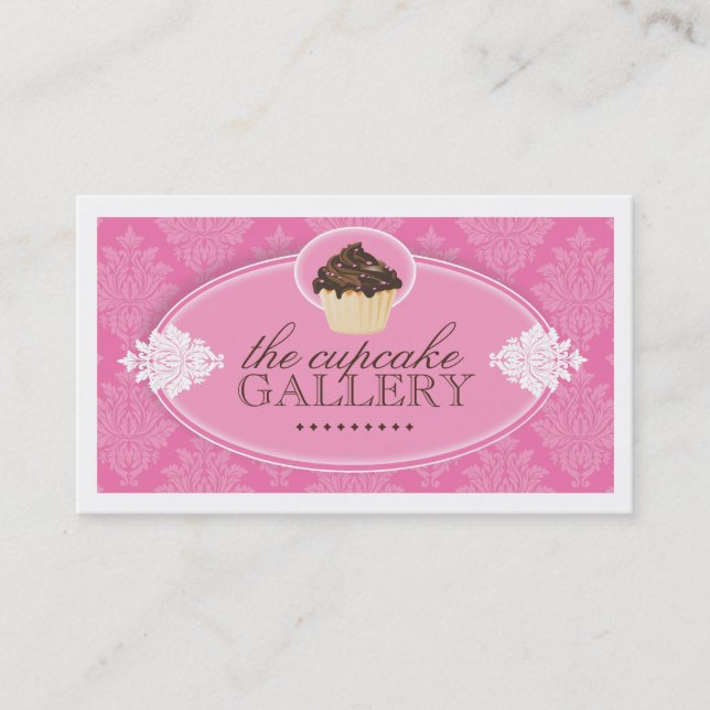 Pretty Pink Cupcake Business Card (Front)