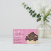 Pretty Pink Cupcake Business Card (Standing Front)