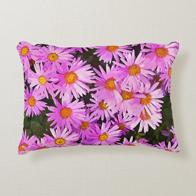 PRETTY PINK DAISIES ACCENT PILLOW (Front)
