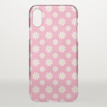 Pretty Pink Daisies Floral Pattern Iphone Xs Case by heartlockedcases at Zazzle
