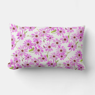 Pretty Pink Daisies Lumbar Pillow