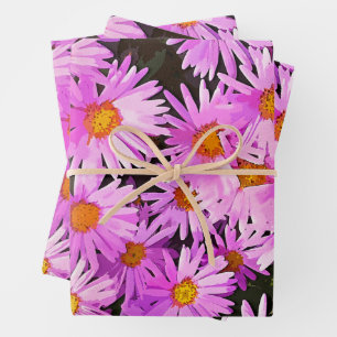 PRETTY PINK DAISIES WRAPPING PAPER SHEETS