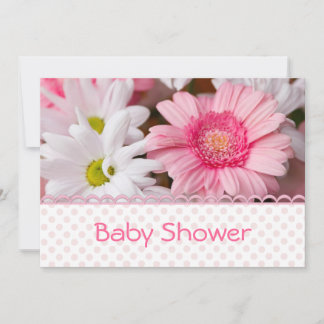 Pretty Pink Daisy Baby Shower Invitation