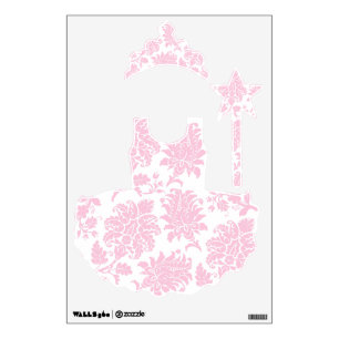 Pretty Pink Damask Princess Collection Wall Decal