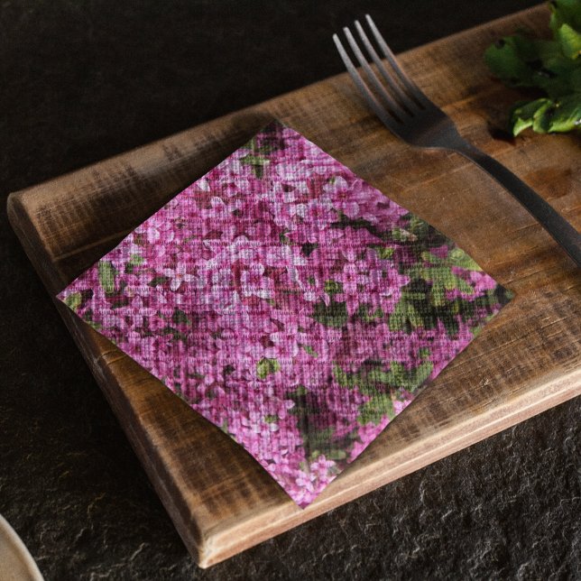 Pretty Pink Daphne Floral Napkins (In Situ Table)