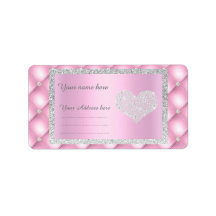 PRETTY pink Diamond ADDRESS LABELS BY IDODESIGNS