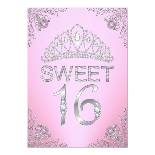 Pretty In Pink Sweet 16 Invitations 4