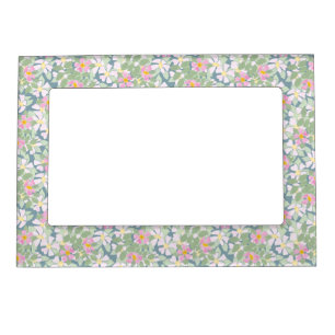 Pretty Pink Dogroses on Deep Blue Picture Frame