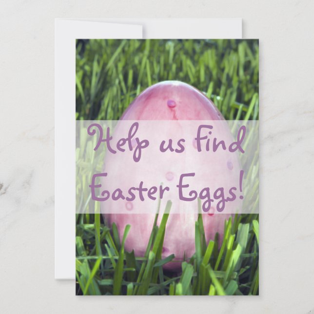Pretty Pink Easter Egg Holiday Invitations (Front)