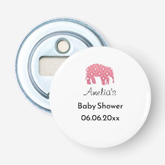 Pretty Pink Elephant Personalized Baby Shower  Bottle Opener