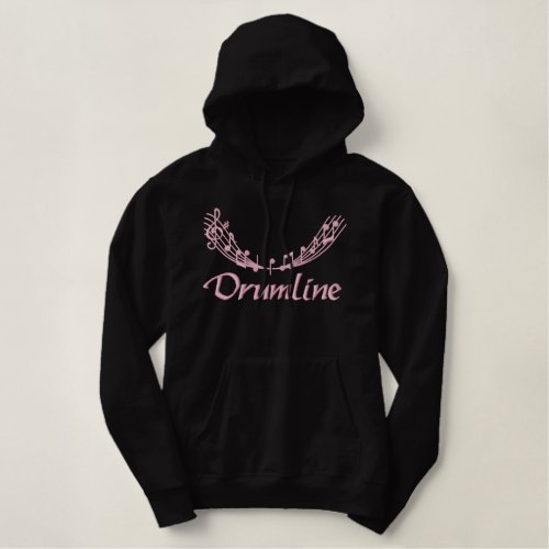 Pretty Pink Embroidery Drumline Hoodie