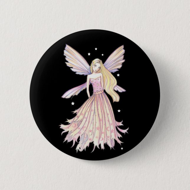 Pretty Pink Fairy Pin by Molly Harrison (Front)