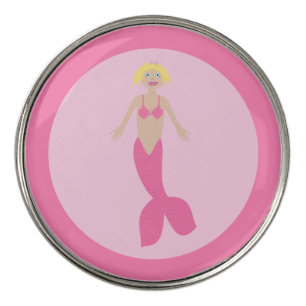 Pretty Pink Fantasy Mermaid Golf Ball Marker