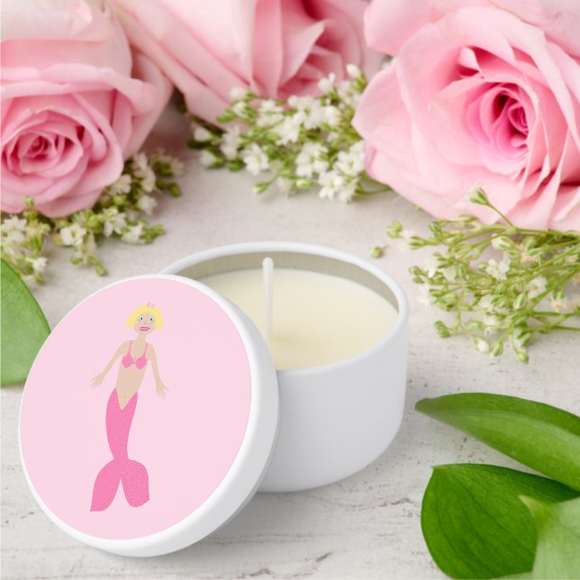 Pretty Pink Fantasy Mermaid Mini Candle Favors (Insitu (Wedding))