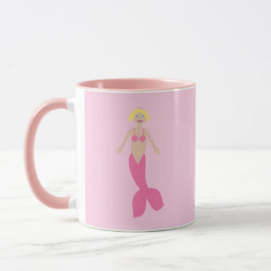 Pretty Pink Fantasy Mermaid Mug