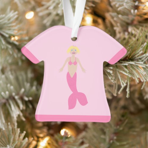Pretty Pink Fantasy Mermaid Ornament
