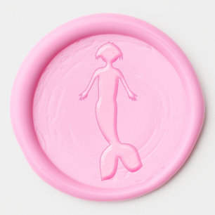 Pretty Pink Fantasy Mermaid Wax Seal Sticker