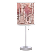 Pretty Pink Fantasy Princess Castle Medieval  Table Lamp (Left)