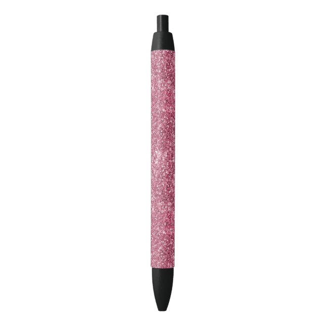 Pretty Pink Faux Glitter Pen (Front Vertical)