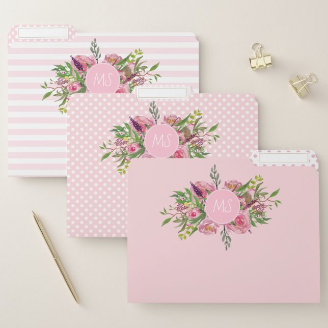 Pretty Pink File Folder Set (Set)