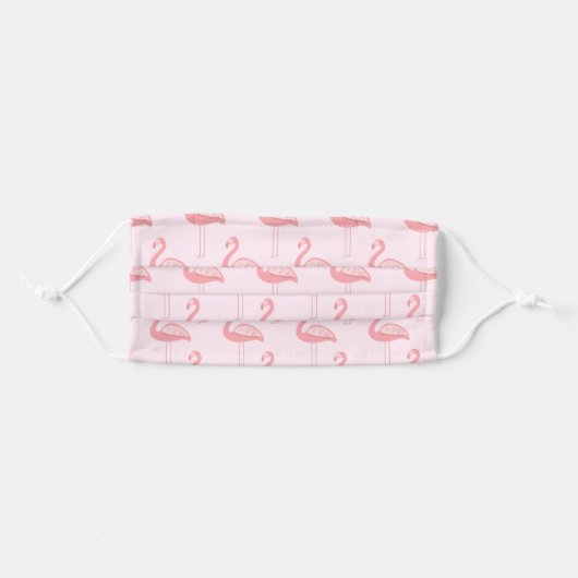 Pretty Pink Flamingo Adult Cloth Face Mask (Front, Folded)