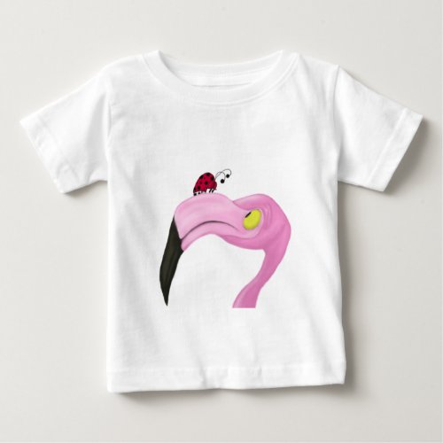 Pretty Pink Flamingo Baby T_Shirt