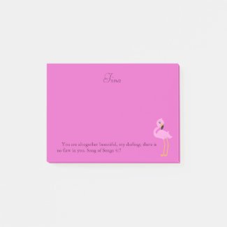 Pretty Pink Flamingo Bible Verse