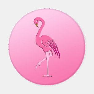 Pretty pink flamingo coaster set