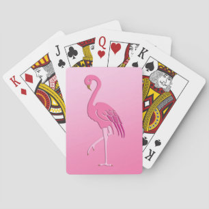 Pretty Pink Flamingo Fuchsia and Pale Pink Poker Cards