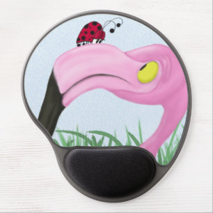 Pretty Pink Flamingo Gel Mouse Pad