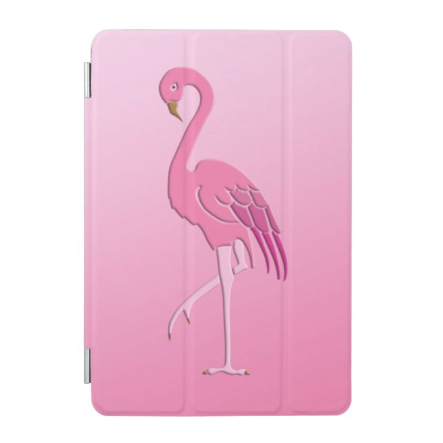 Pretty pink flamingo iPad mini cover (Front)