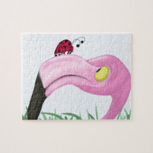 Pretty Pink Flamingo Jigsaw Puzzle