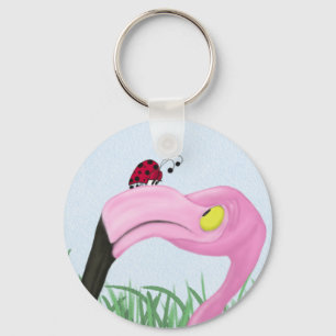 Pretty Pink Flamingo Keychain
