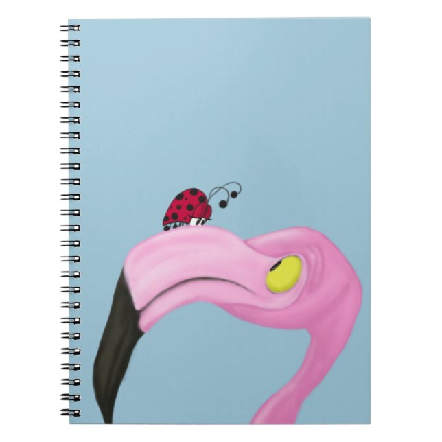 Pretty Pink Flamingo Notebook (Front)