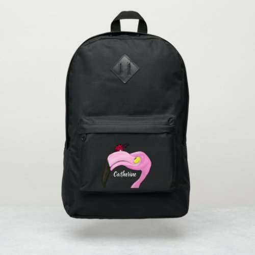 Pretty Pink Flamingo Port Authority Backpack