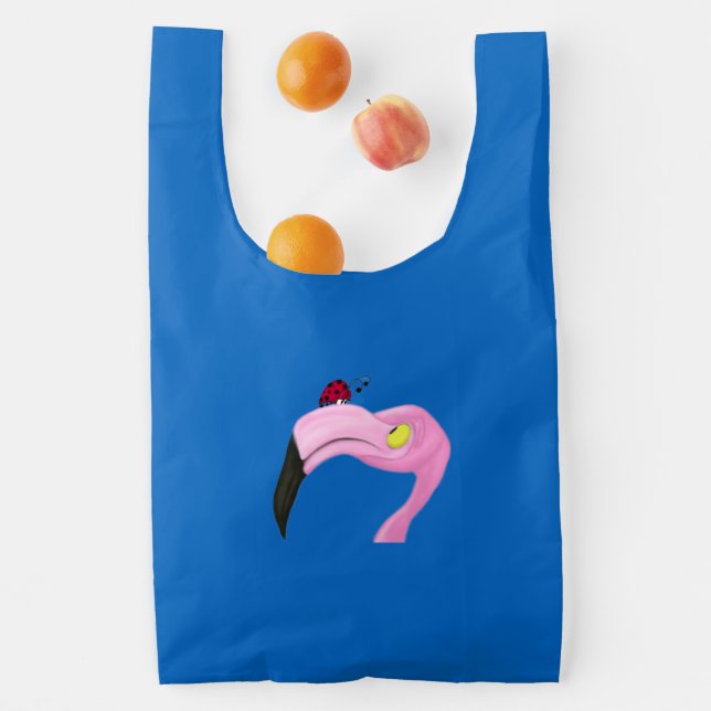 Pretty Pink Flamingo Reusable Bag (Insitu)