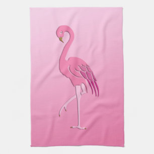 Pretty pink flamingo towel