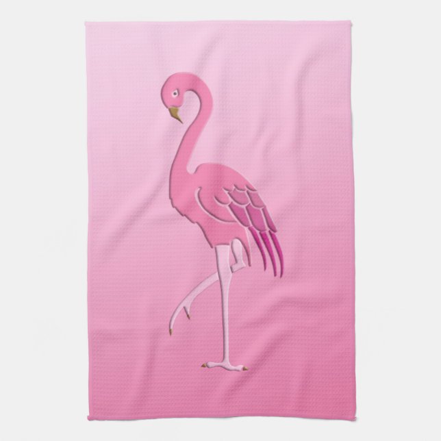 Pretty pink flamingo towel (Vertical)