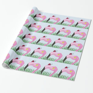Pretty Pink Flamingo Wrapping Paper