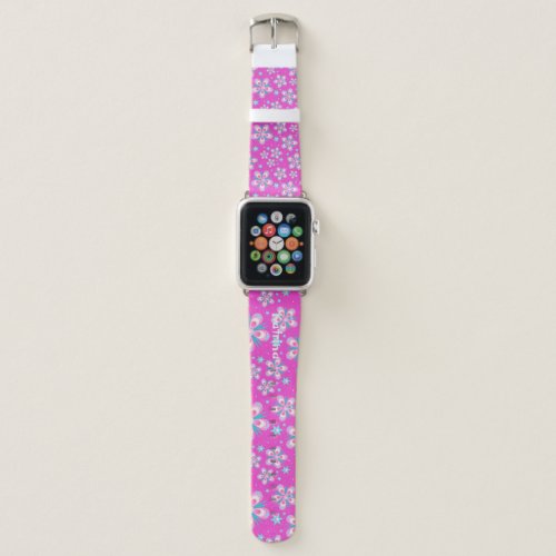 Pretty Pink Floral Apple Watch Band