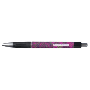 Pretty Pink Floral Basketweave Fractal with Name Pen