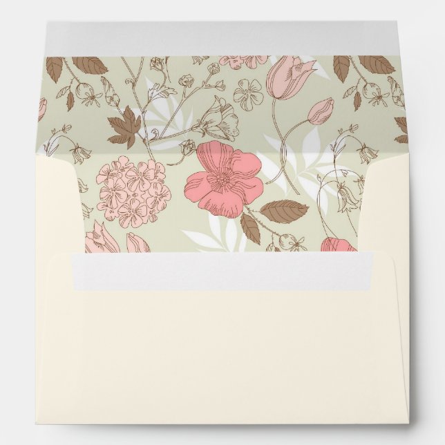Pretty Pink Floral Envelope (Back (Bottom))
