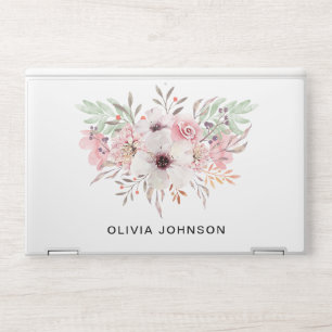 Pretty Pink Floral HP Laptop Skin