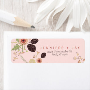 Pretty Pink Floral Label