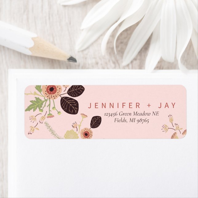 Pretty Pink Floral Label (Insitu)